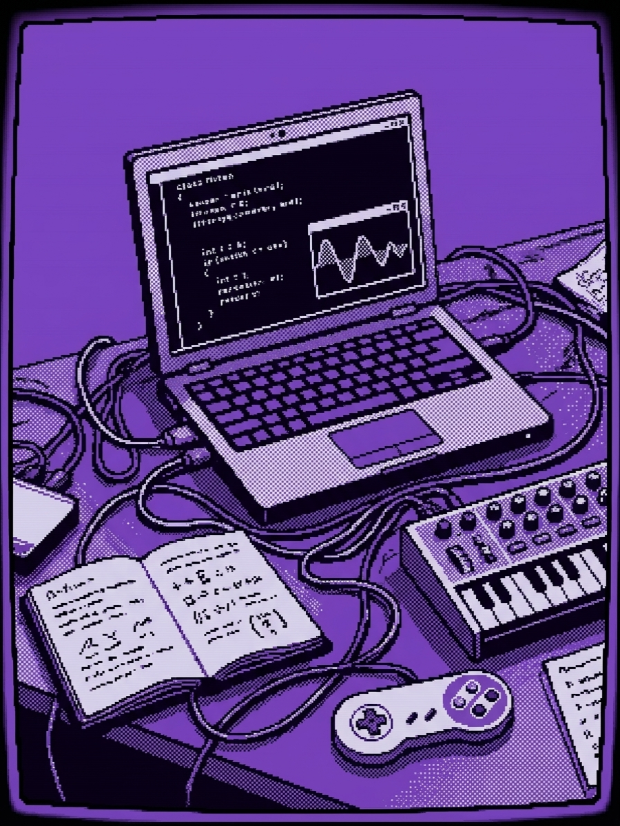 Illustration representing learning through creative projects
